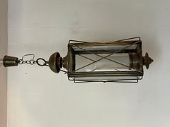 Lustre italien classique en bronze et cristal style années 1940