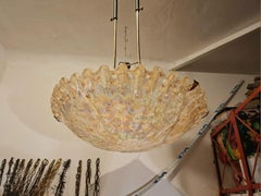 Gewellter, verzierter konkaver Kronleuchter 1970er Jahre