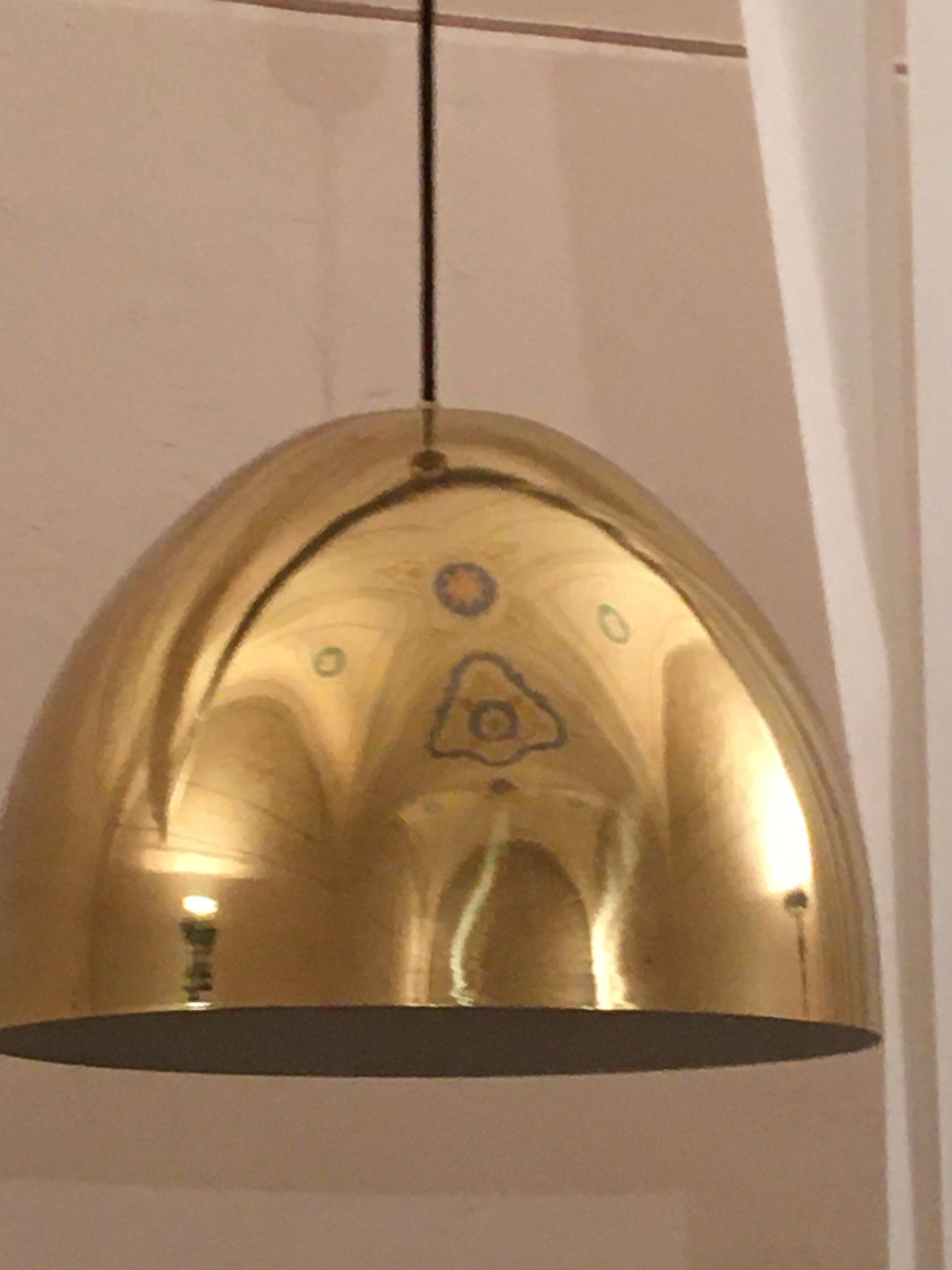 Mid-Century Modern Lampadario da soffitto in ottone, Italia anni 70 For Sale