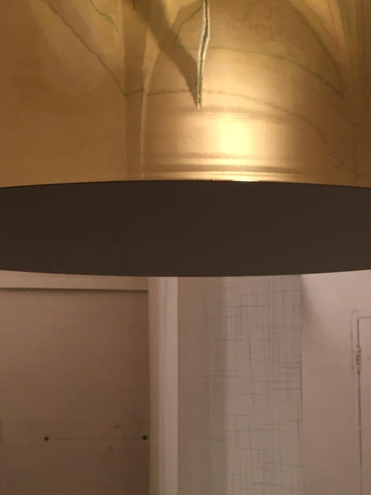 Lampadario da soffitto in ottone, Italia anni 70 For Sale 2