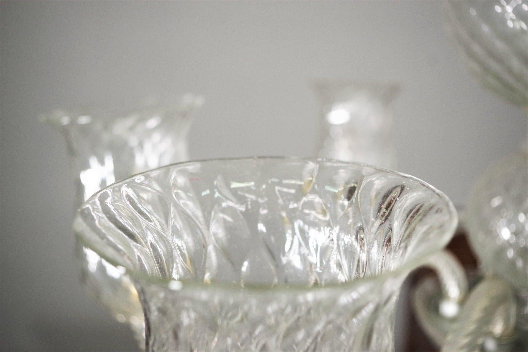Lámpara de techo de cristal de Murano Venini, años 50 Moderno en venta