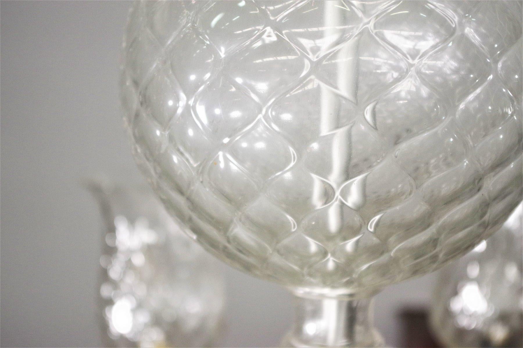 Lámpara de techo de cristal de Murano Venini, años 50 Italian en venta