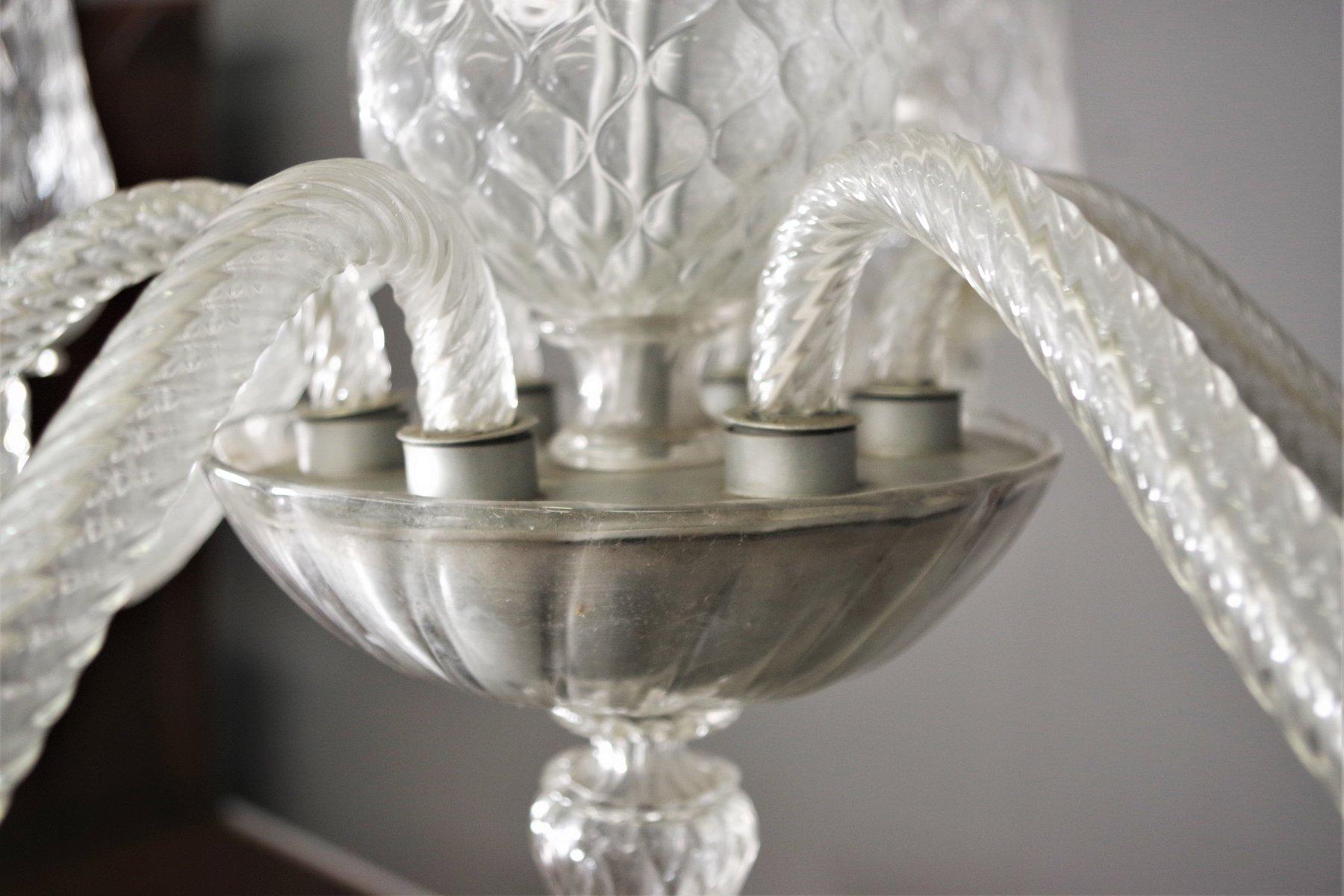 Lámpara de techo de cristal de Murano Venini, años 50 Cristal de Murano en venta