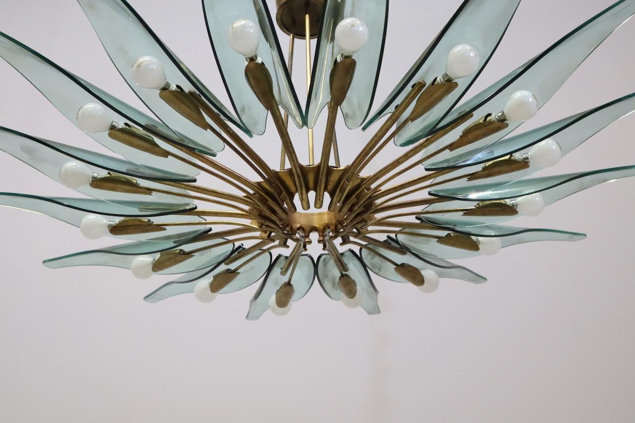 Lampadario Dahlia modello '1563' di Max Ingrand per Fontana Arte, Italia, 1955 For Sale 3