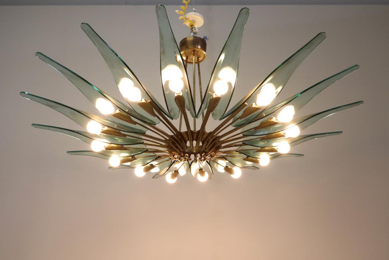 Lampadario Dahlia modello '1563' di Max Ingrand per Fontana Arte, Italia, 1955 For Sale 5
