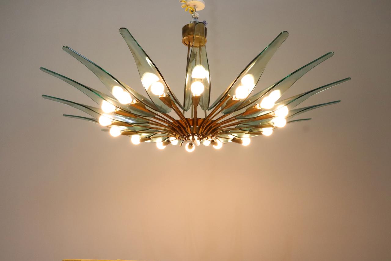 Lampadario Dahlia modello '1563' di Max Ingrand per Fontana Arte, Italia, 1955 For Sale 9