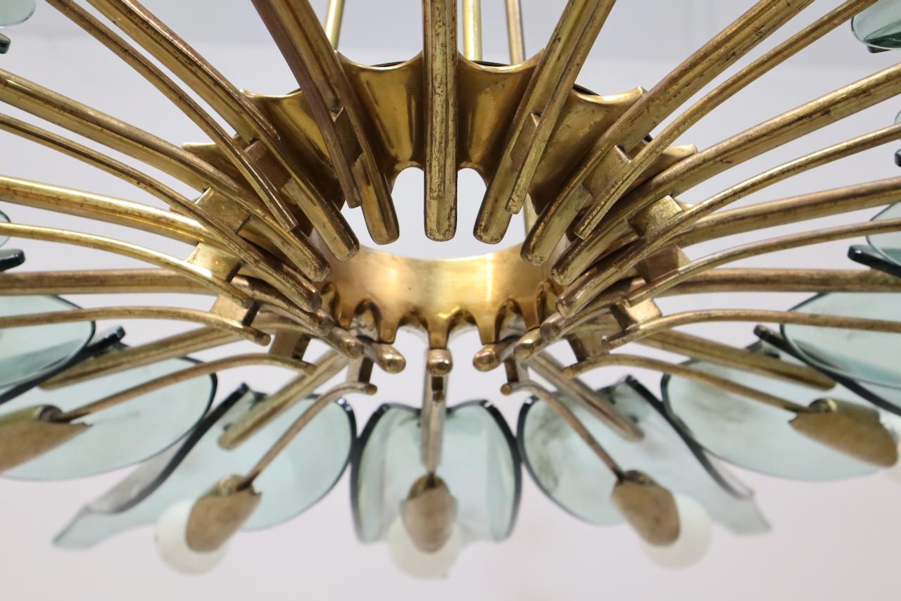 Lampadario Dahlia modello '1563' di Max Ingrand per Fontana Arte, Italia, 1955 For Sale 13