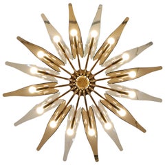 Dahlia chandelier model '1563' by Max Ingrand for Fontana Arte, Italy, 1955