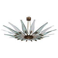 Lampadario Dahlia modello 
1563
 di Max Ingrand per Fontana Arte, Italia, 1955