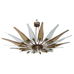 Lampadario Dahlia modello 
1563
 di Max Ingrand per Fontana Arte, Italia, 1955