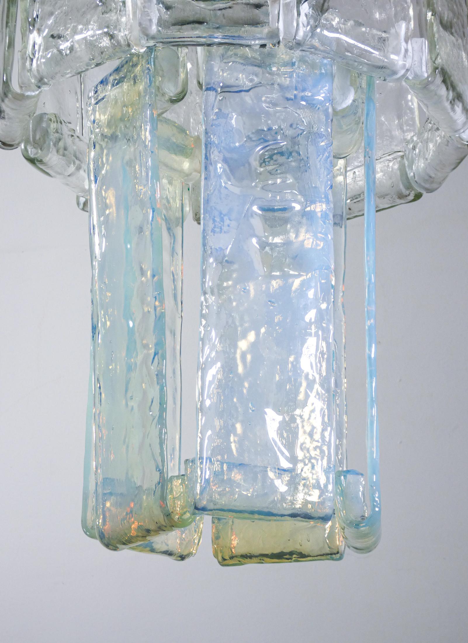 Kronleuchter Design F.lli TOSO, Diffusoren aus geblasenem Glas. Murano. Italien, 1970er Jahre im Angebot 2