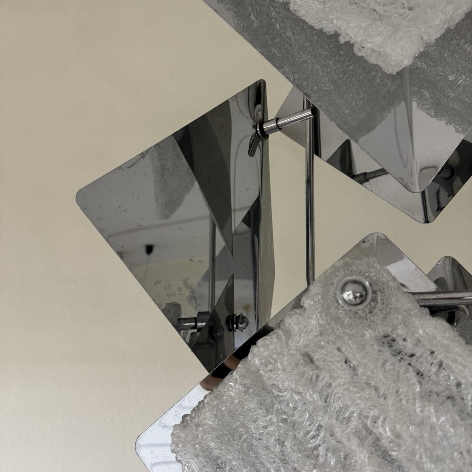 Lampadario Design Geometrico Esperia Stile 6 Luci Modernariato 1970 In condizioni buone in vendita a Taranto, IT