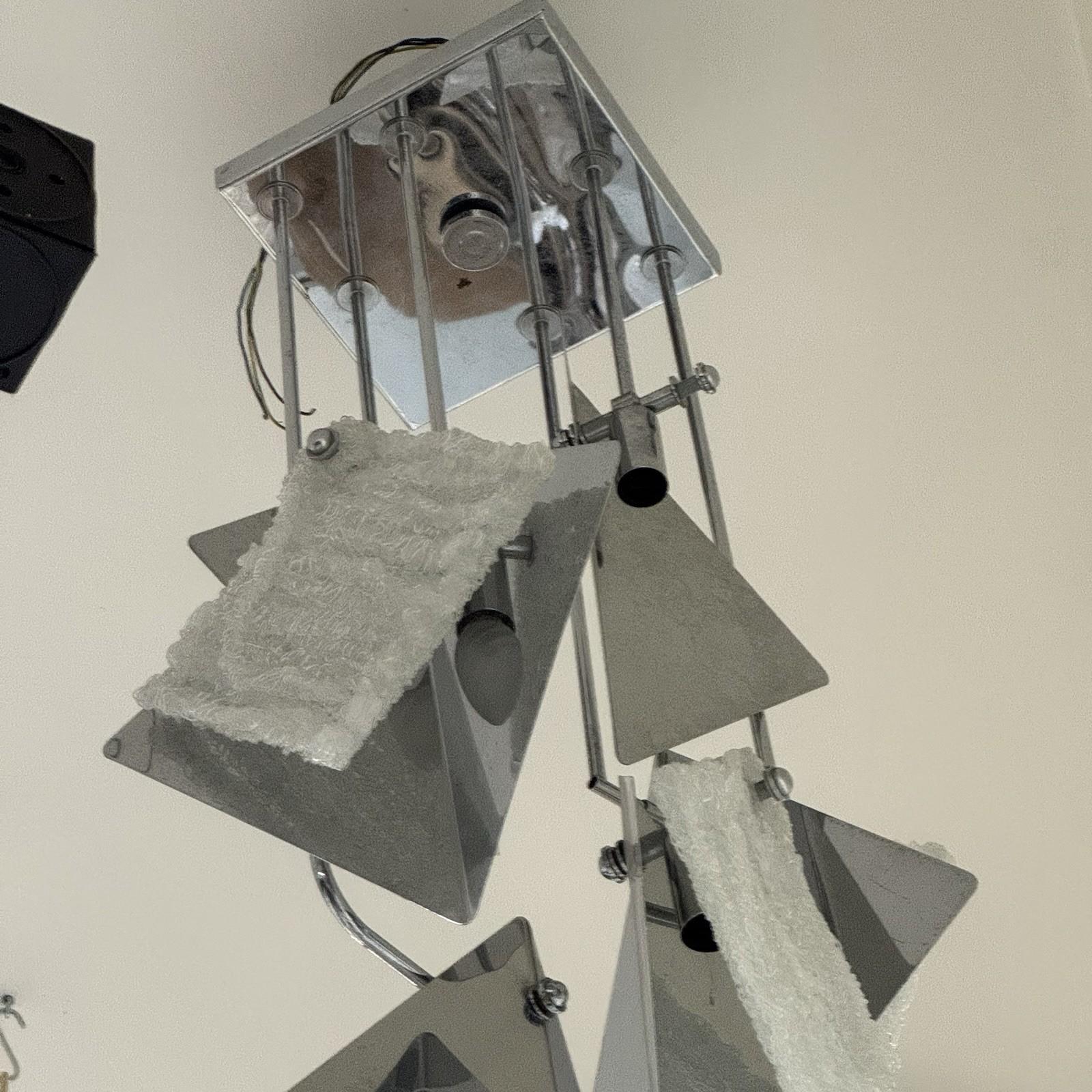 Lampadario Design Geometrico Esperia Stile 6 Luci Modernariato 1970 in vendita 2