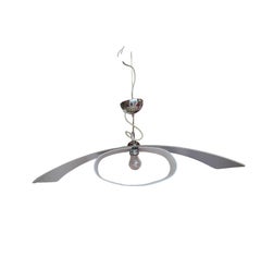 Lampadario di design con vetri sagomati, Italia anni ‘80