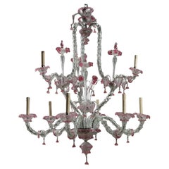 Lampadario di Murano Venezia XIX Secolo