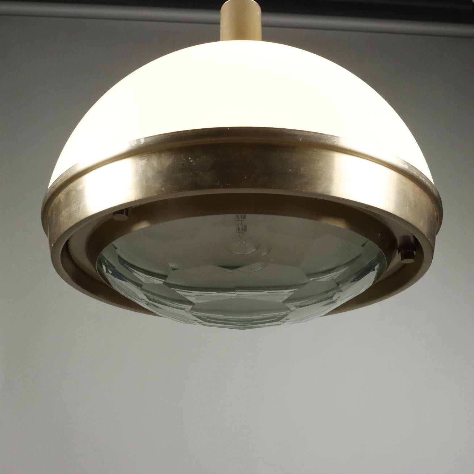 Aluminum Chandelier by Pia Guidetti Crippa for Lumi Milano 1960s