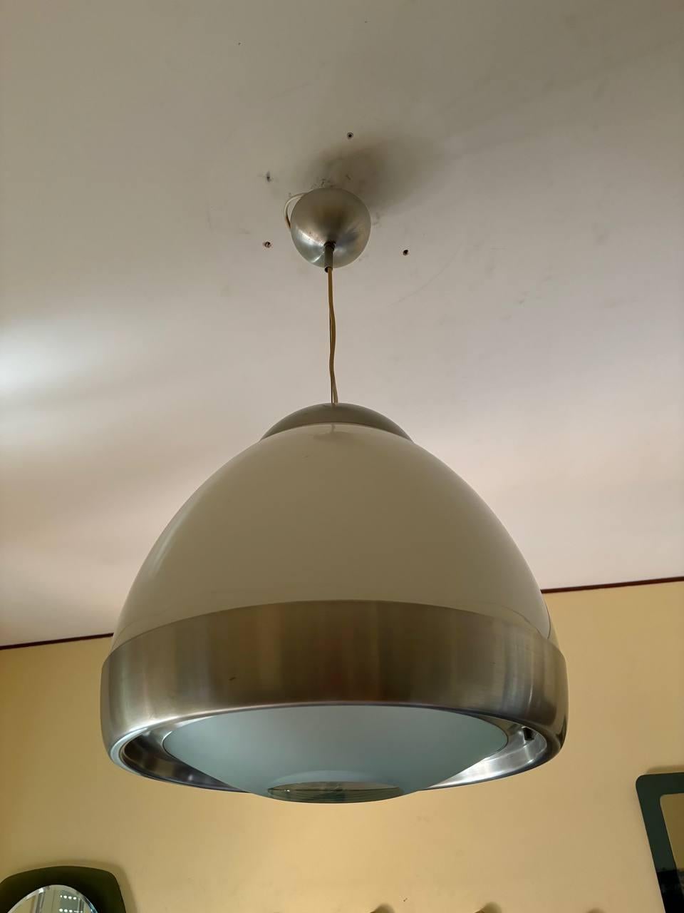 Lustre par Pia Guidetti Crippa pour Lumi, ''a lens'' Italie, 1960s Bon état - En vente à Palermo, IT