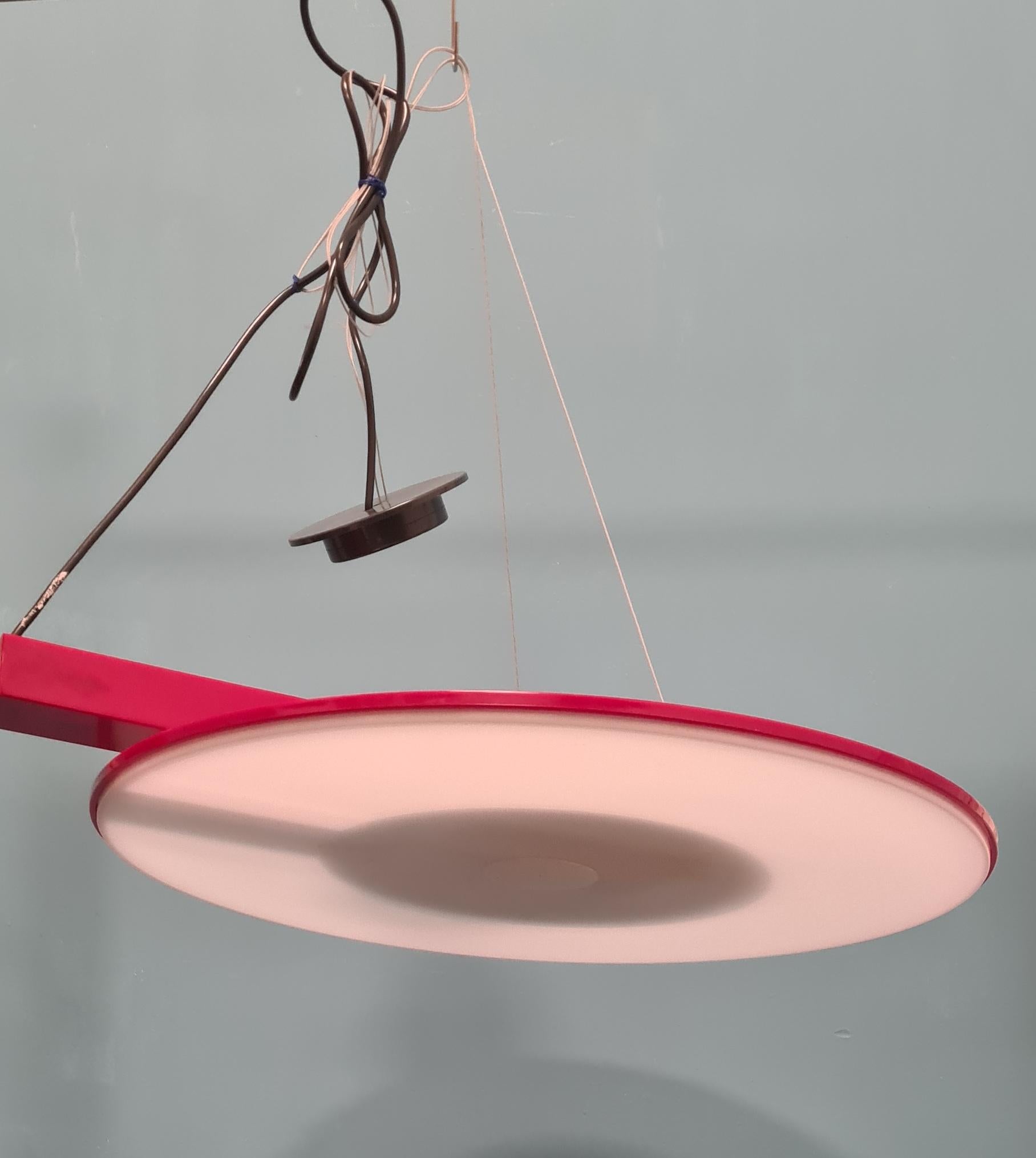 Italian Diskos chandelier by Giovanni Offredi for Sirrah For Sale