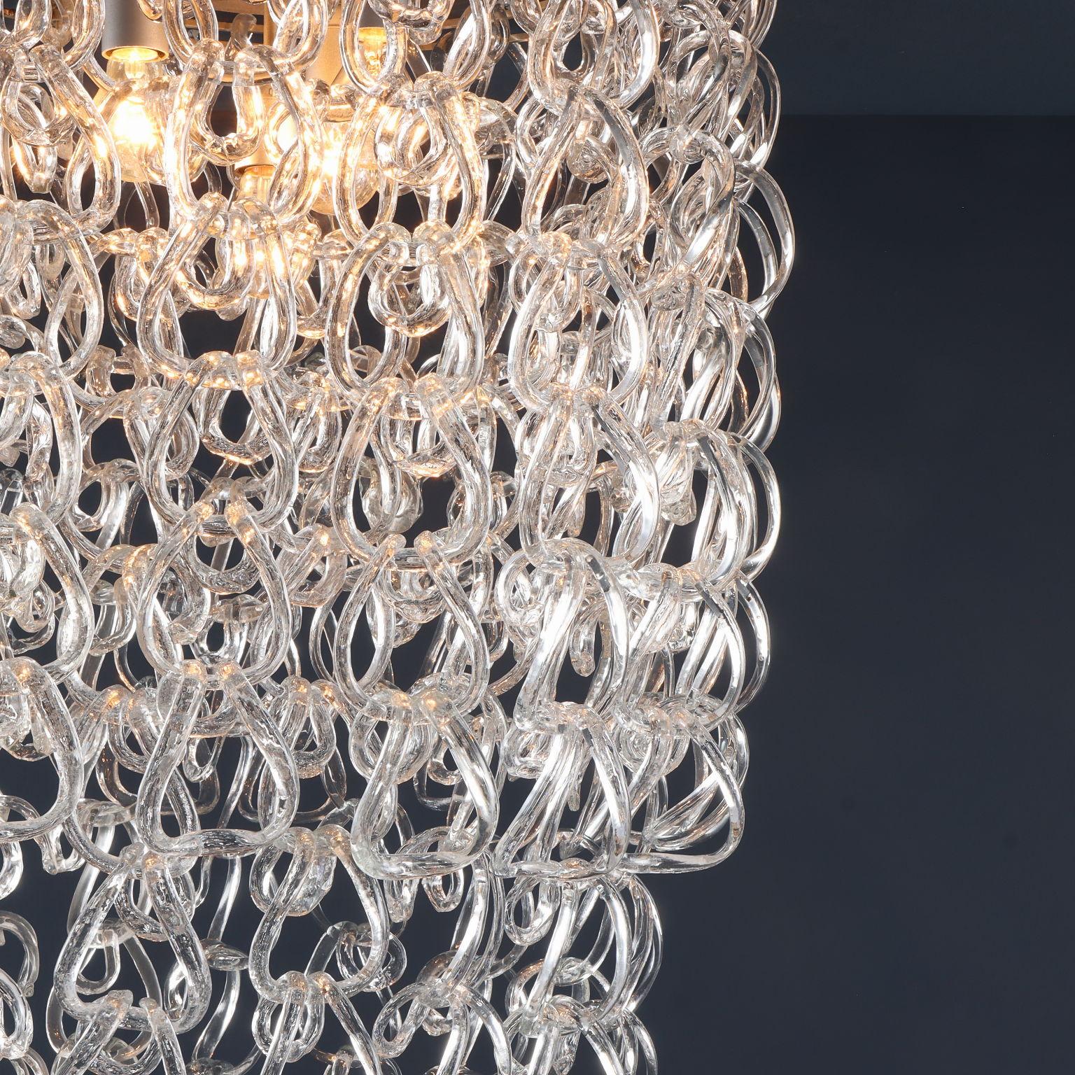 Mid-Century Modern 'Giogali' chandelier by Angelo Mangiarotti for Vistosi 1960s-70s For Sale
