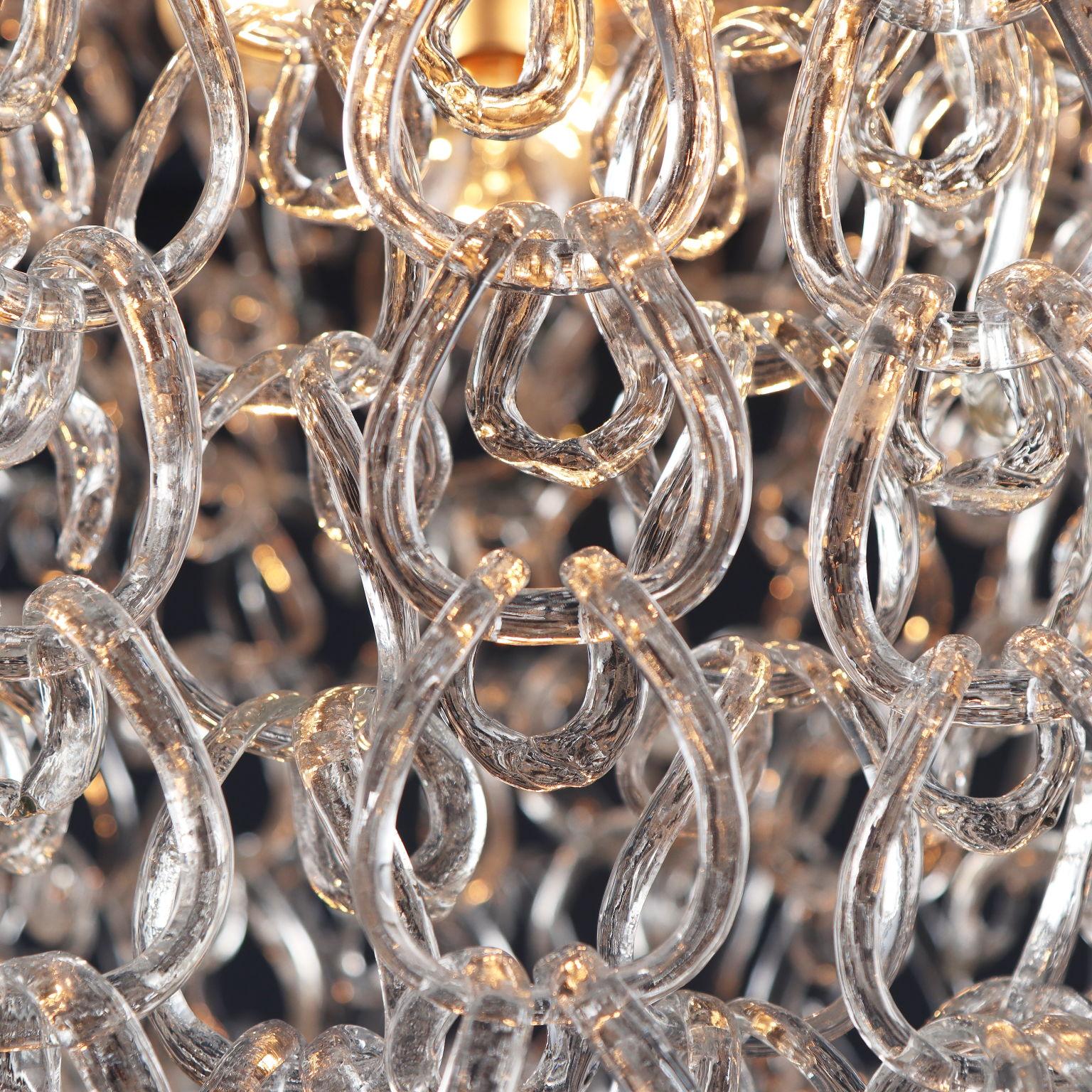 Italian 'Giogali' chandelier by Angelo Mangiarotti for Vistosi 1960s-70s For Sale