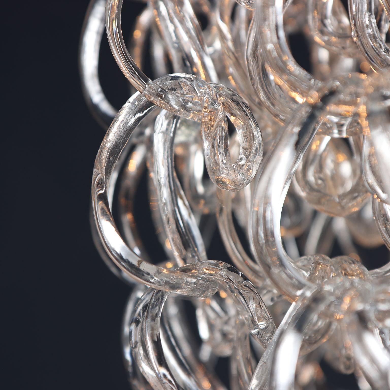 'Giogali' chandelier by Angelo Mangiarotti for Vistosi 1960s-70s In Good Condition For Sale In Milano, IT