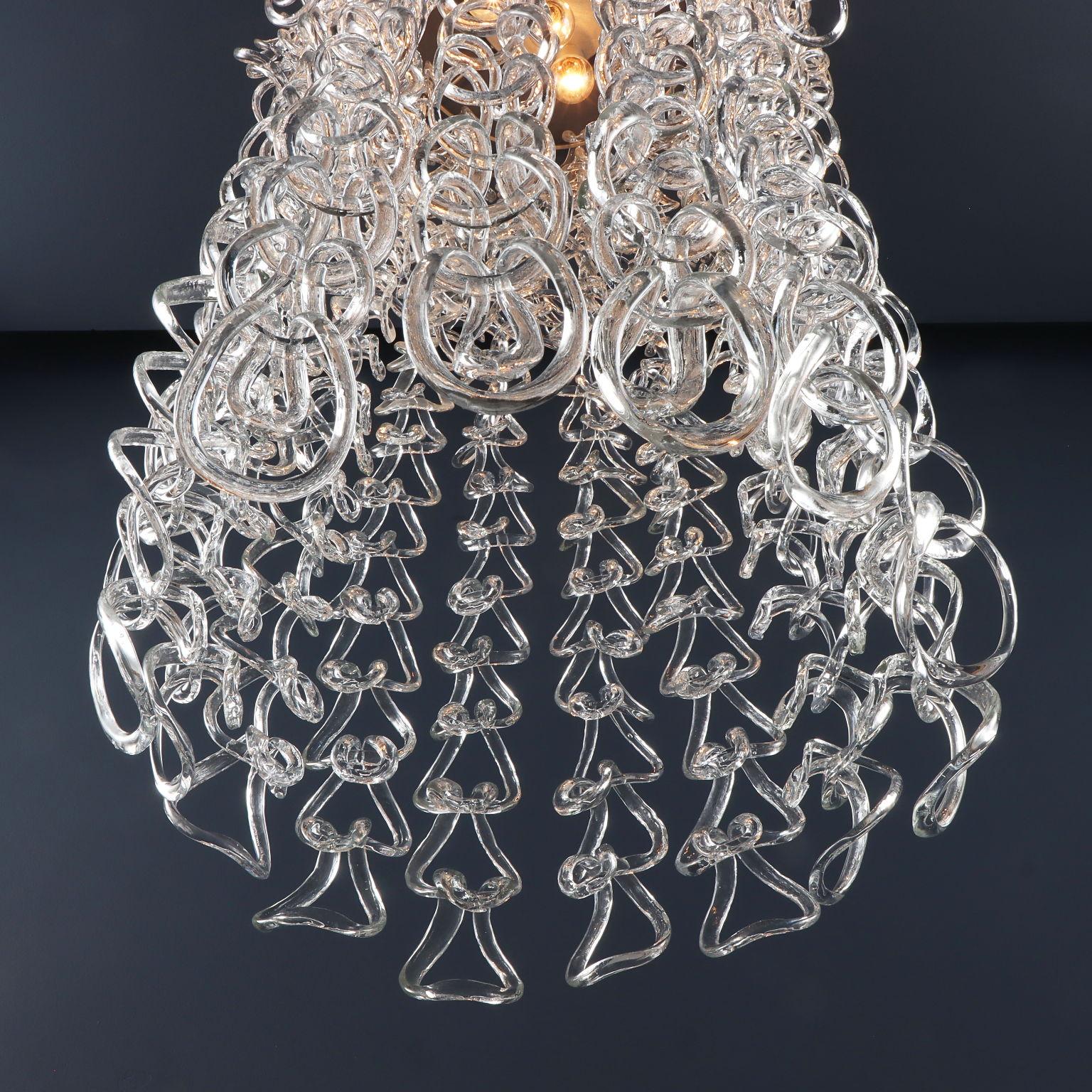 'Giogali' chandelier by Angelo Mangiarotti for Vistosi 1960s-70s For Sale 1
