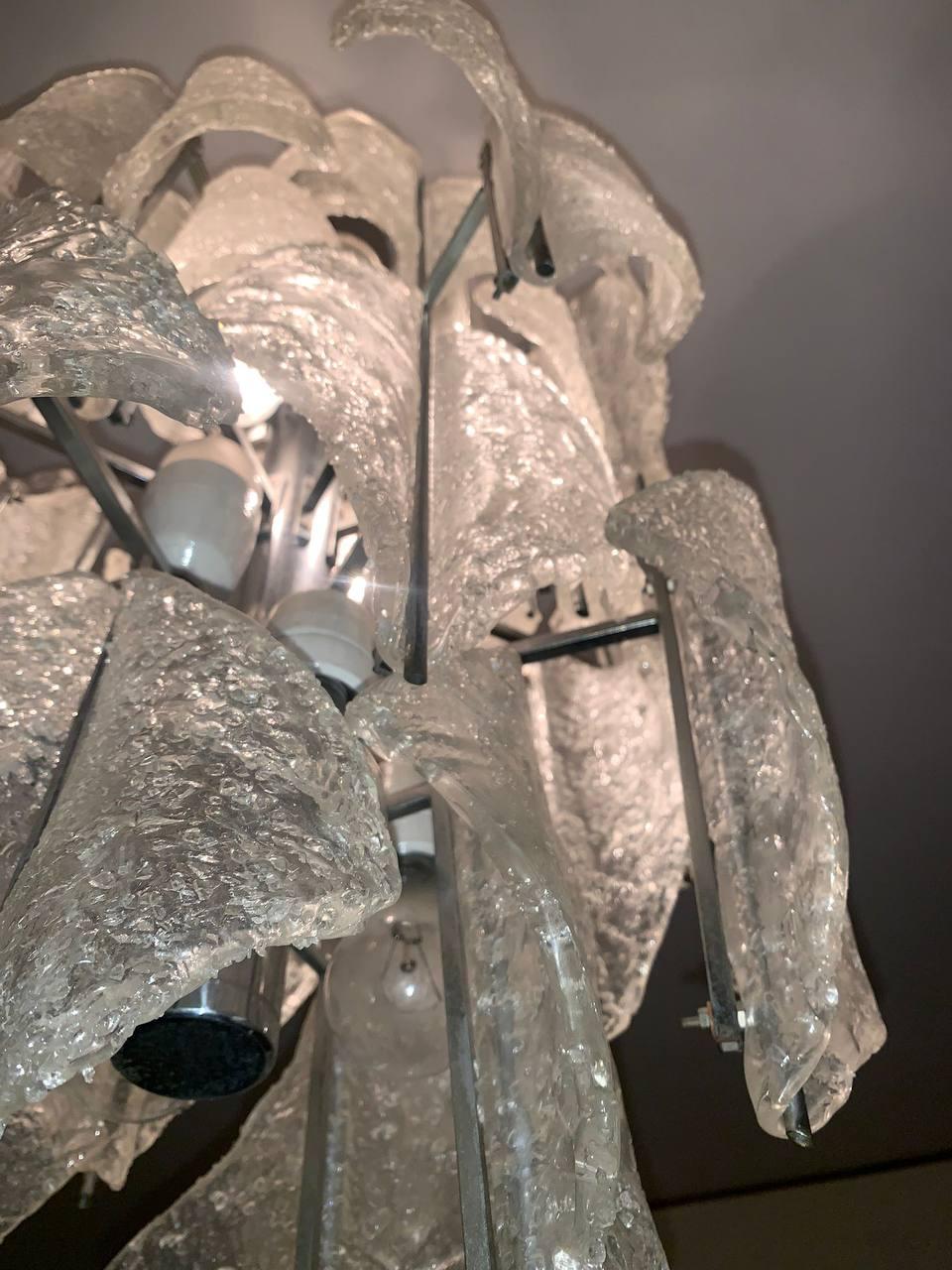 Araña 'Ice' de mediados de siglo de Toni Zuccheri Venini Scultoreo. Moderno de mediados de siglo en venta