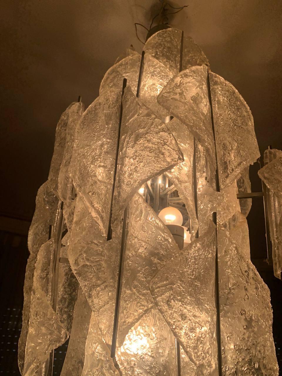 Araña 'Ice' de mediados de siglo de Toni Zuccheri Venini Scultoreo. en Bueno estado para la venta en Palermo, IT