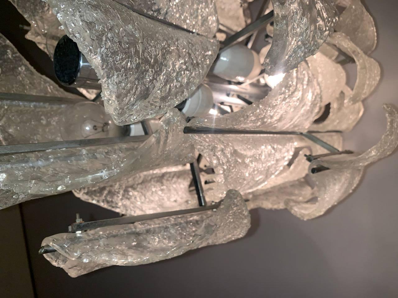 Araña 'Ice' de mediados de siglo de Toni Zuccheri Venini Scultoreo. en venta 1
