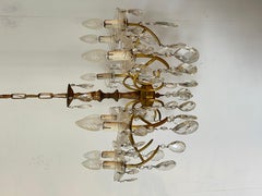 Lustre italien en bronze de style baroque années 70