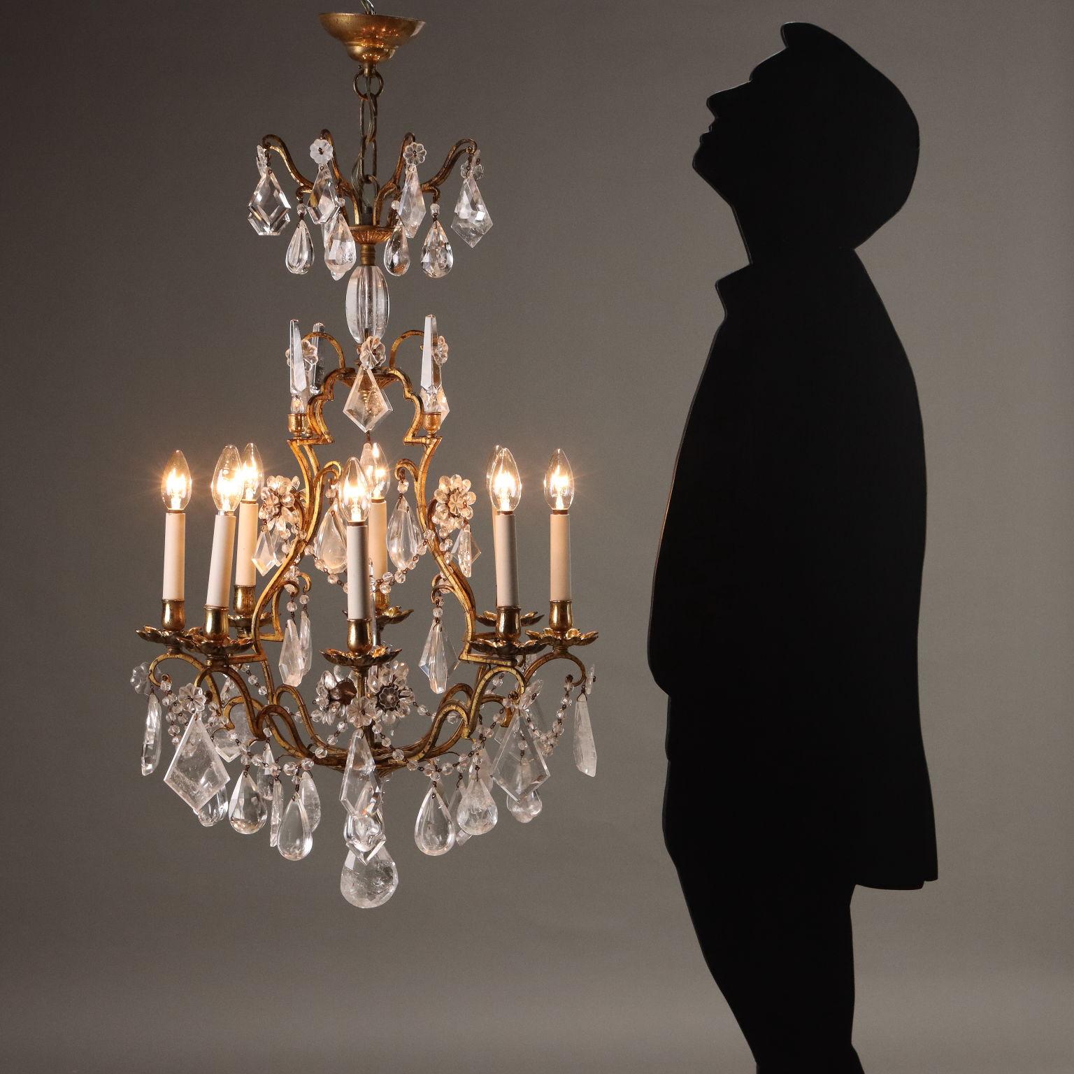Lampadario in Ferro Battuto Italia Fine XIX Secolo Otro en venta