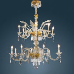 Gilded Wood and Crystal Chandelier. Florence, early 19th century