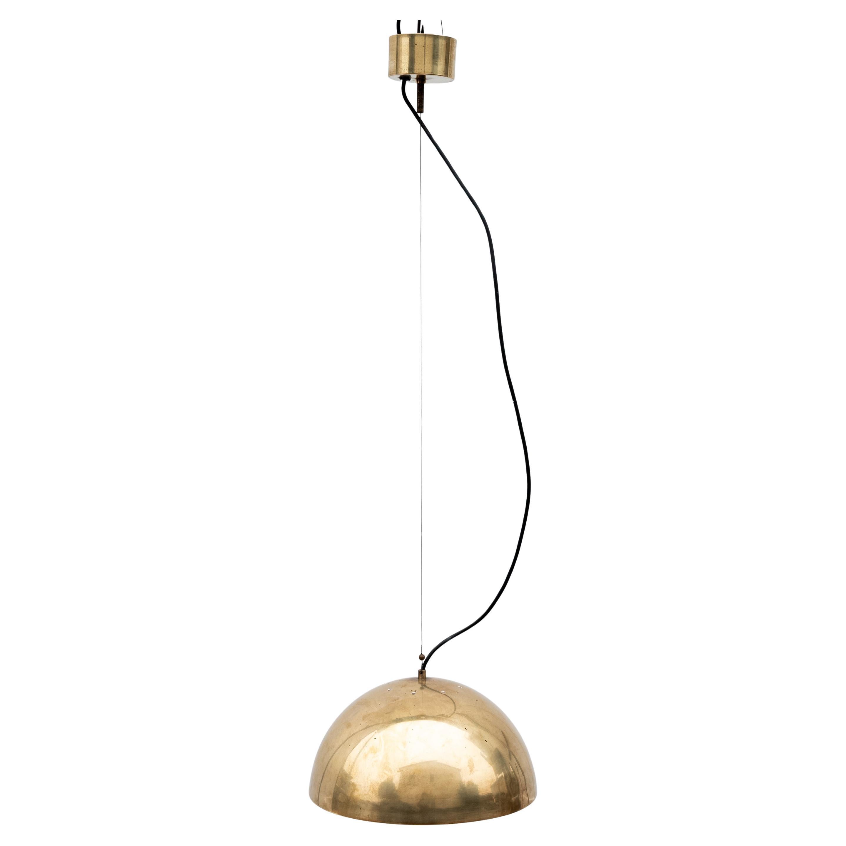 Lampadario in ottone Made in Italy, Anni 
60