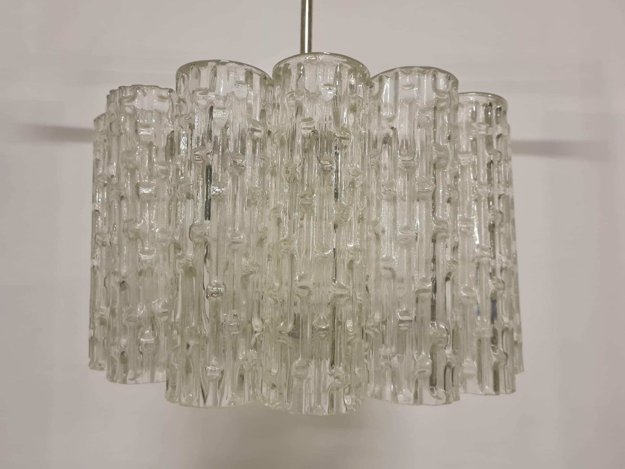 European 60' glass chandelier For Sale