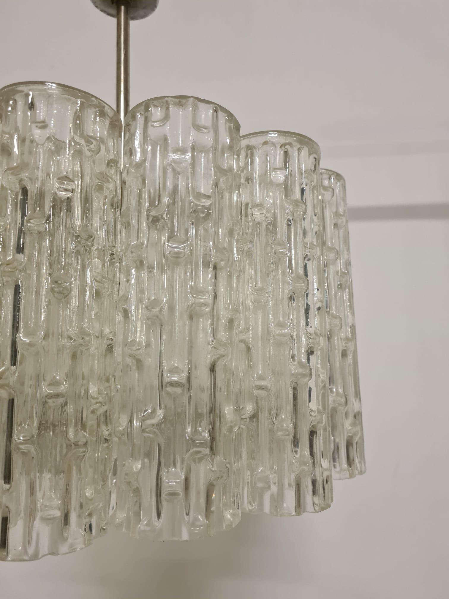 Mid-20th Century 60' glass chandelier For Sale