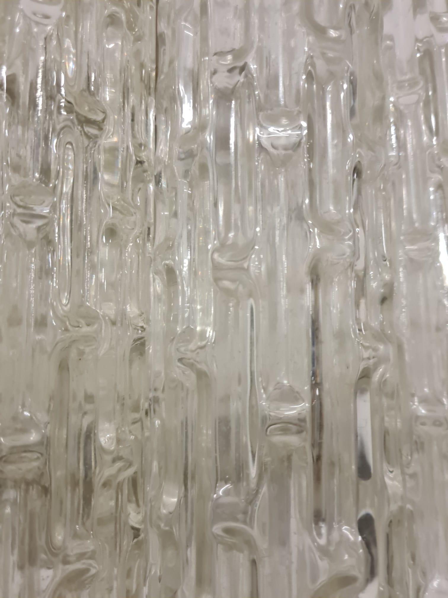 Steel 60' glass chandelier For Sale
