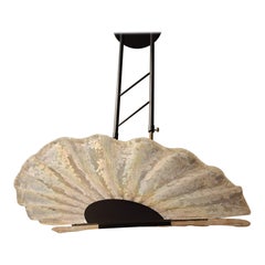 Decorated glass chandelier 1970s