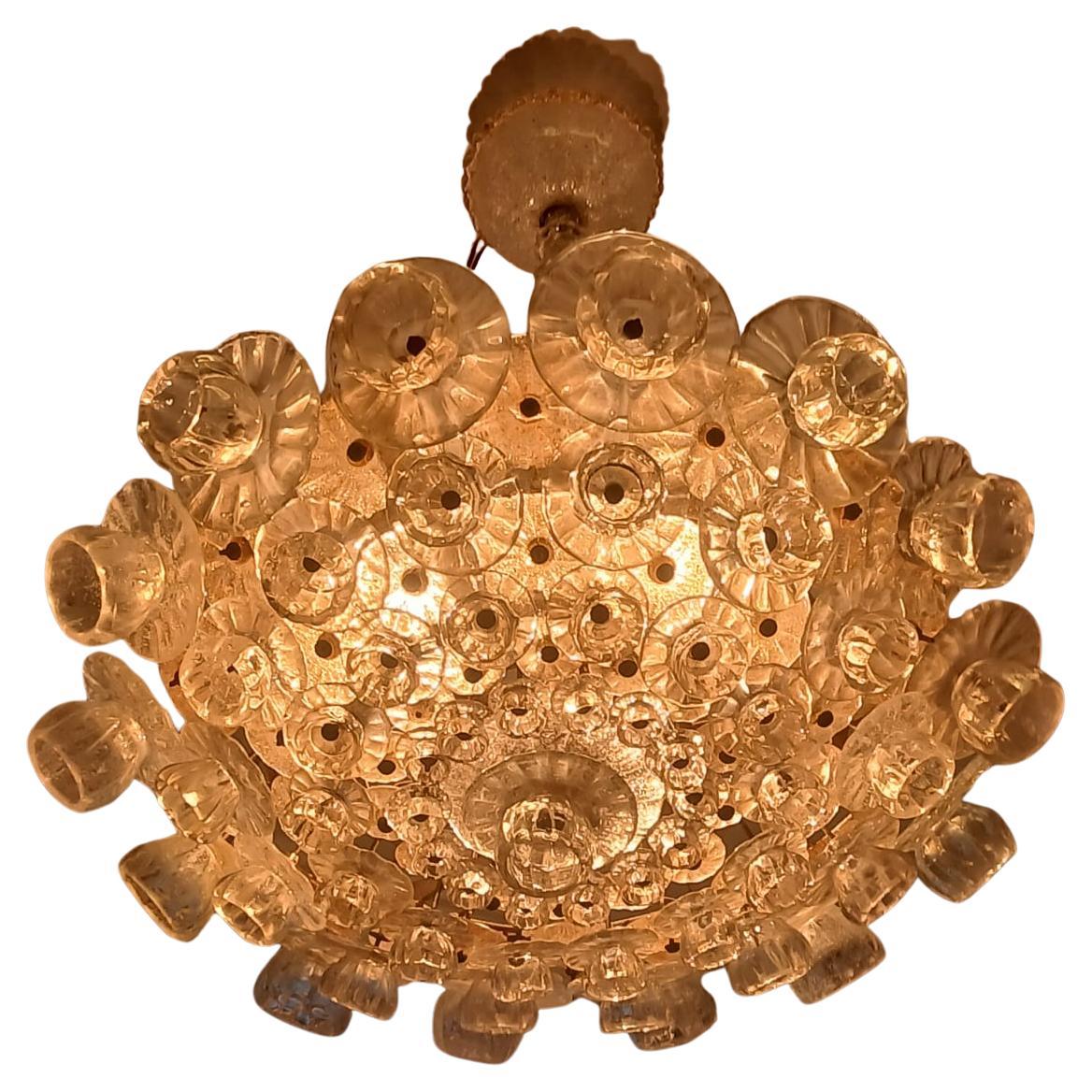 Lustre en verre d'Ercole Barovier, Murano, années 1920/30