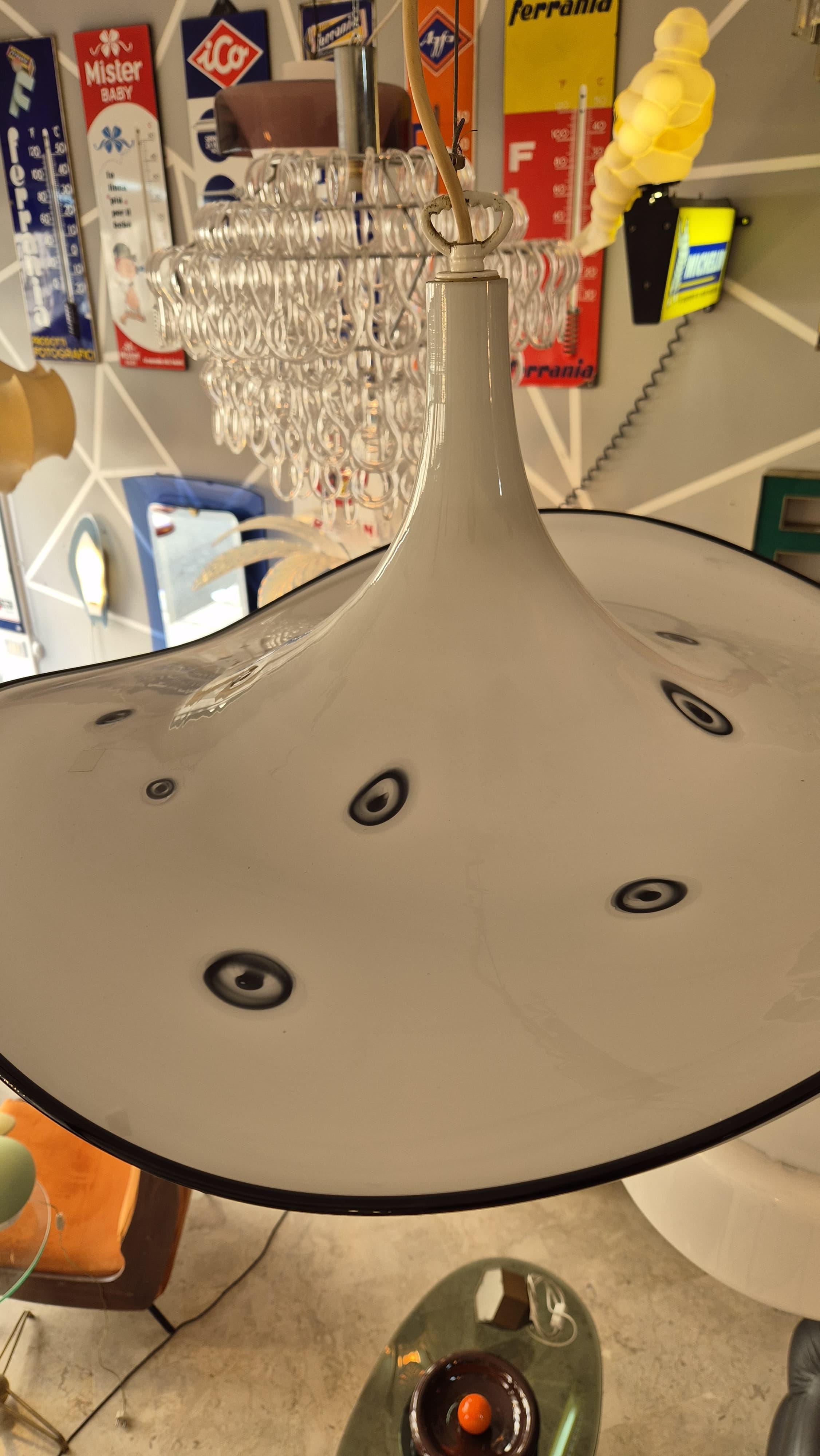 Late 20th Century 1970s Murano Glass Chandelier For Sale