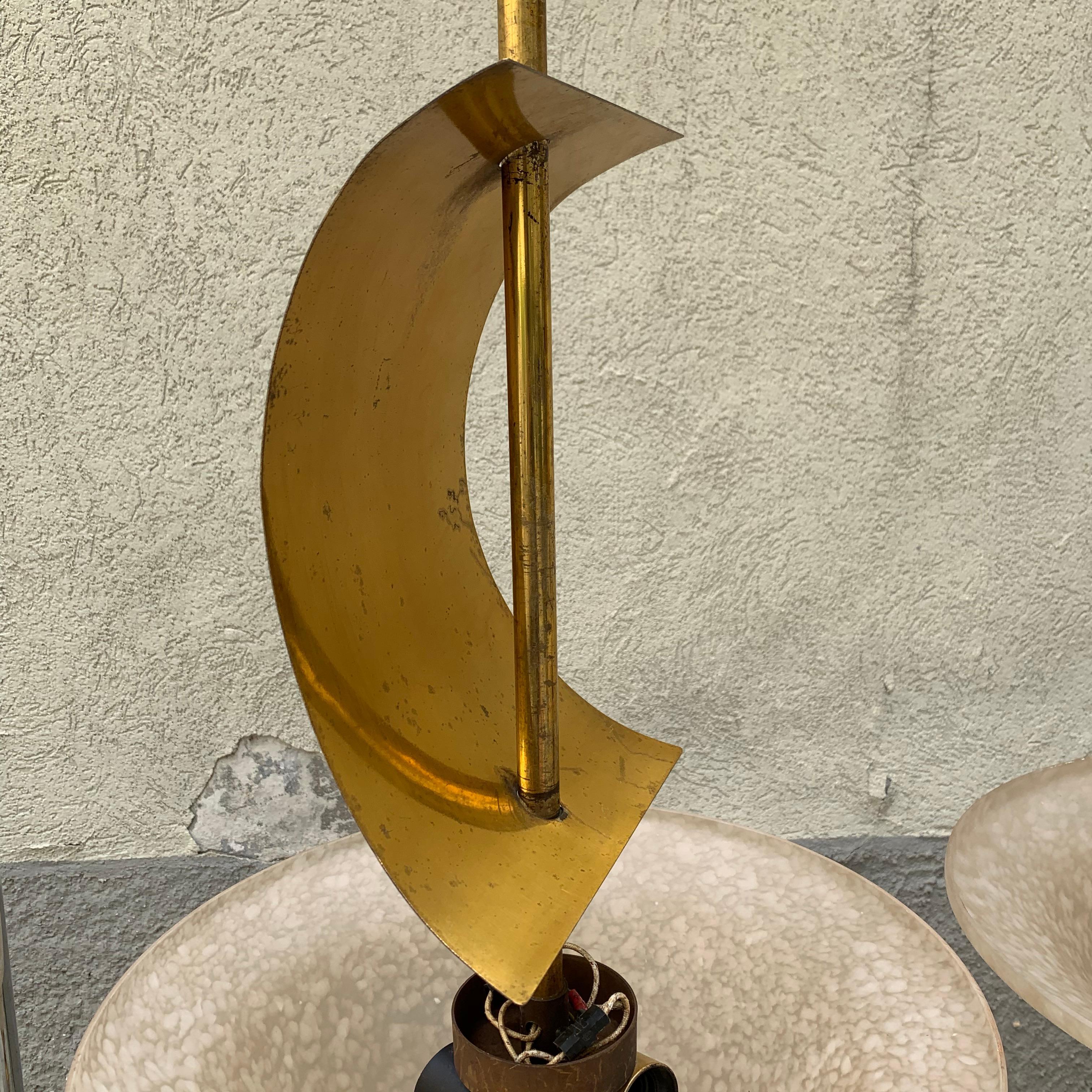 Kronleuchter aus Muranoglas, Messing mit verstellbarem dekorativem Schleier - 1960er Jahre im Angebot 9