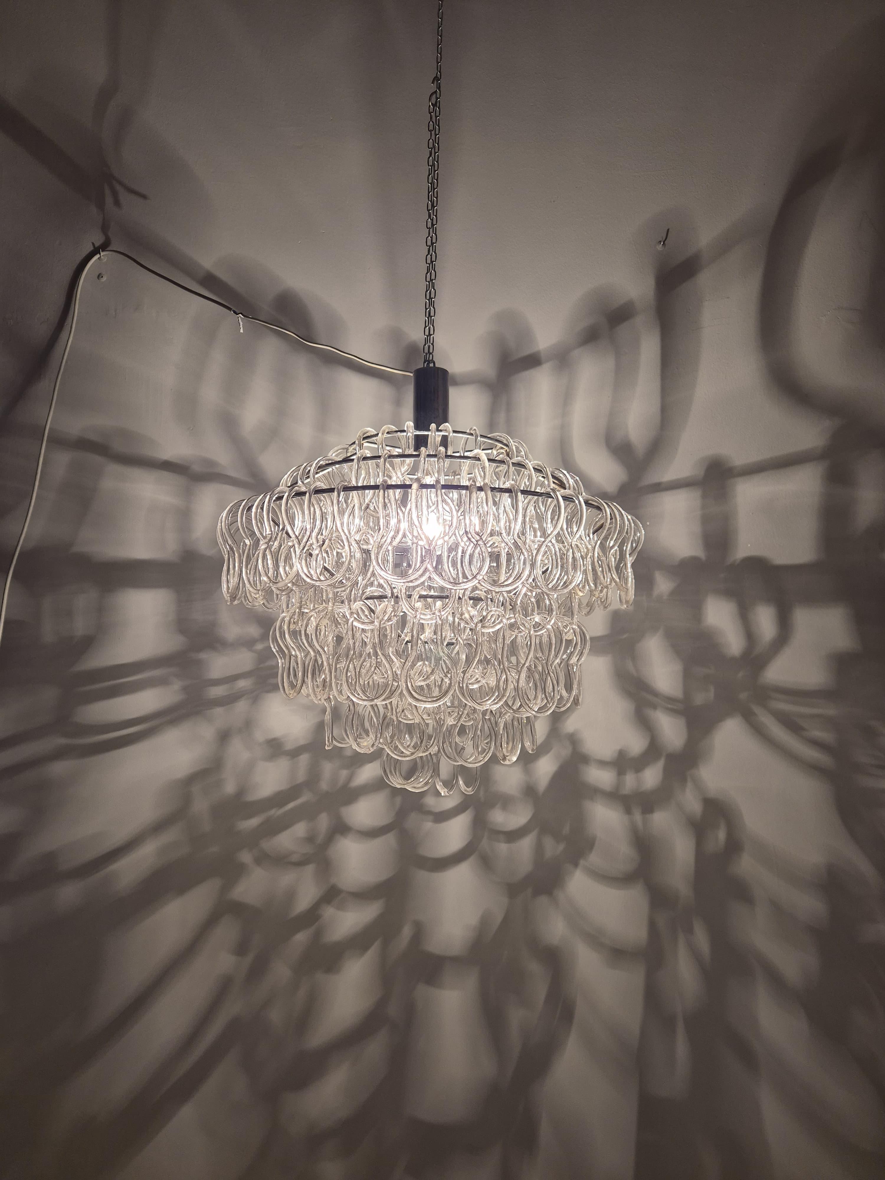 Lámpara de cristal de Murano estilo Giogali de Mnagiarotti en venta 1