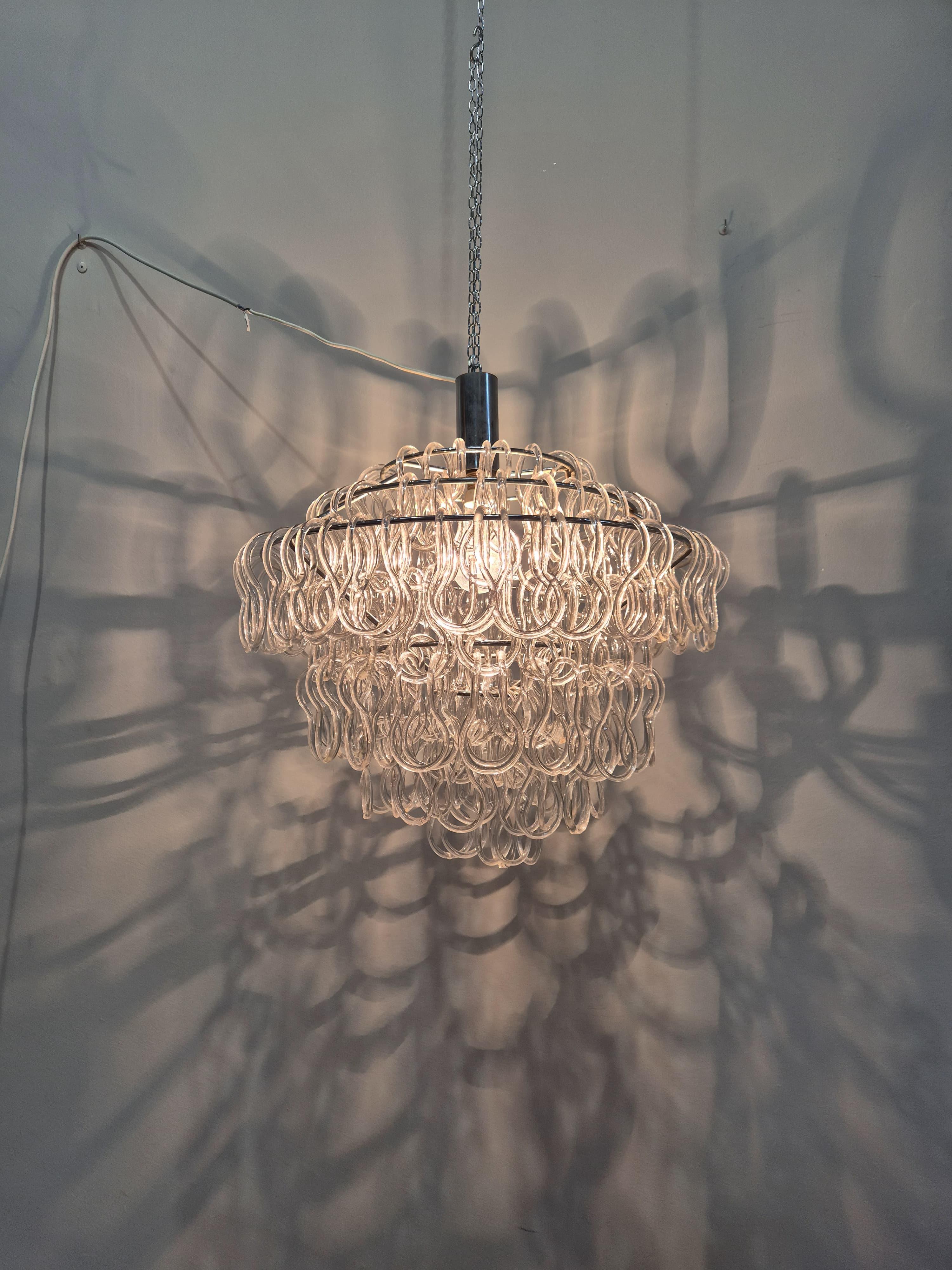 Lámpara de cristal de Murano estilo Giogali de Mnagiarotti en venta 2