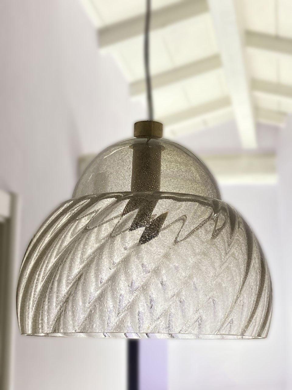 1970s Murano araña de cristal Mazzega color ámbar Italian en venta