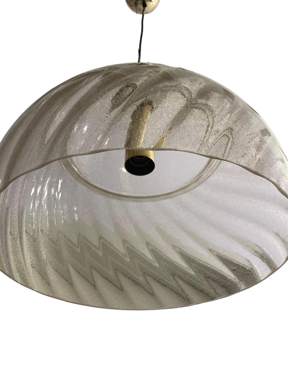 1970s Murano araña de cristal Mazzega color ámbar en Bueno estado para la venta en Firenze, FI