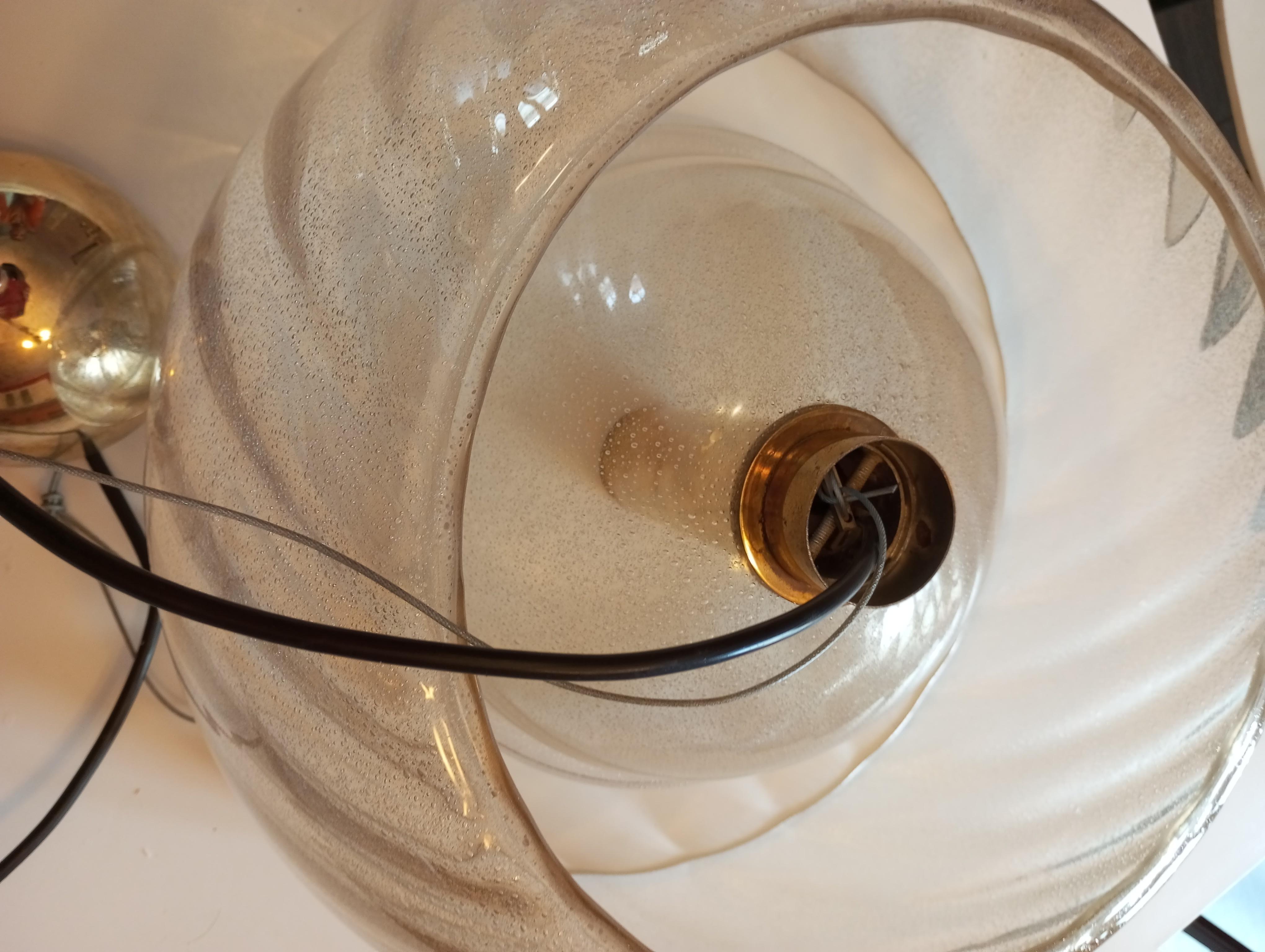 1970s Murano araña de cristal Mazzega color ámbar Cristal de Murano en venta