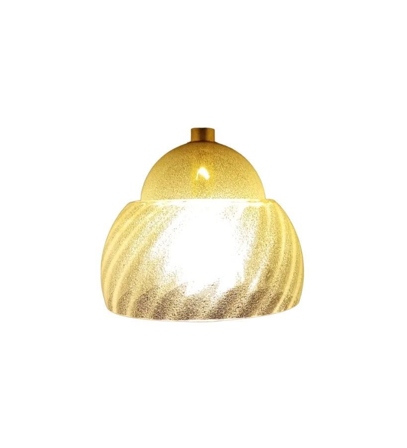 1970s Murano araña de cristal Mazzega color ámbar en venta 2