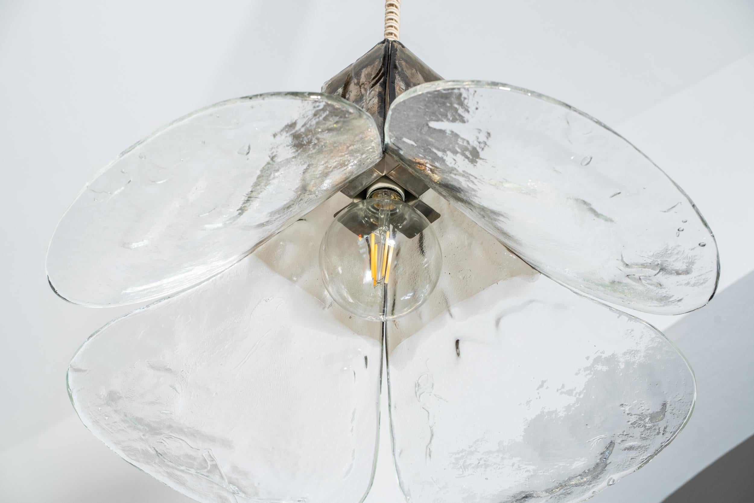 Mid-Century Modern Nason glass chandelier for Mazzega Murano For Sale