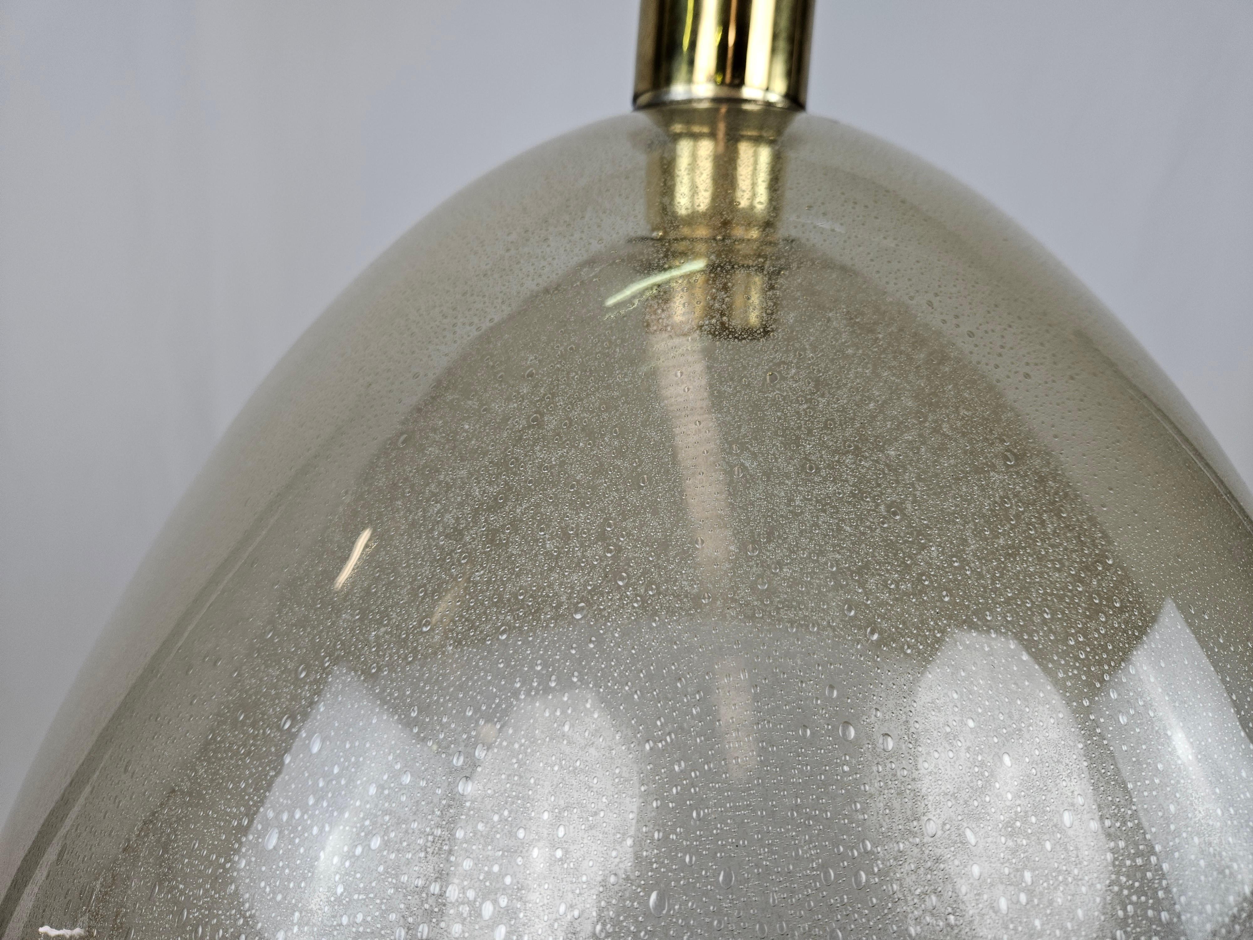 Lámpara de cristal Pulegoso atribuida a Carlo Nason para Mazzega años 70 Italian en venta
