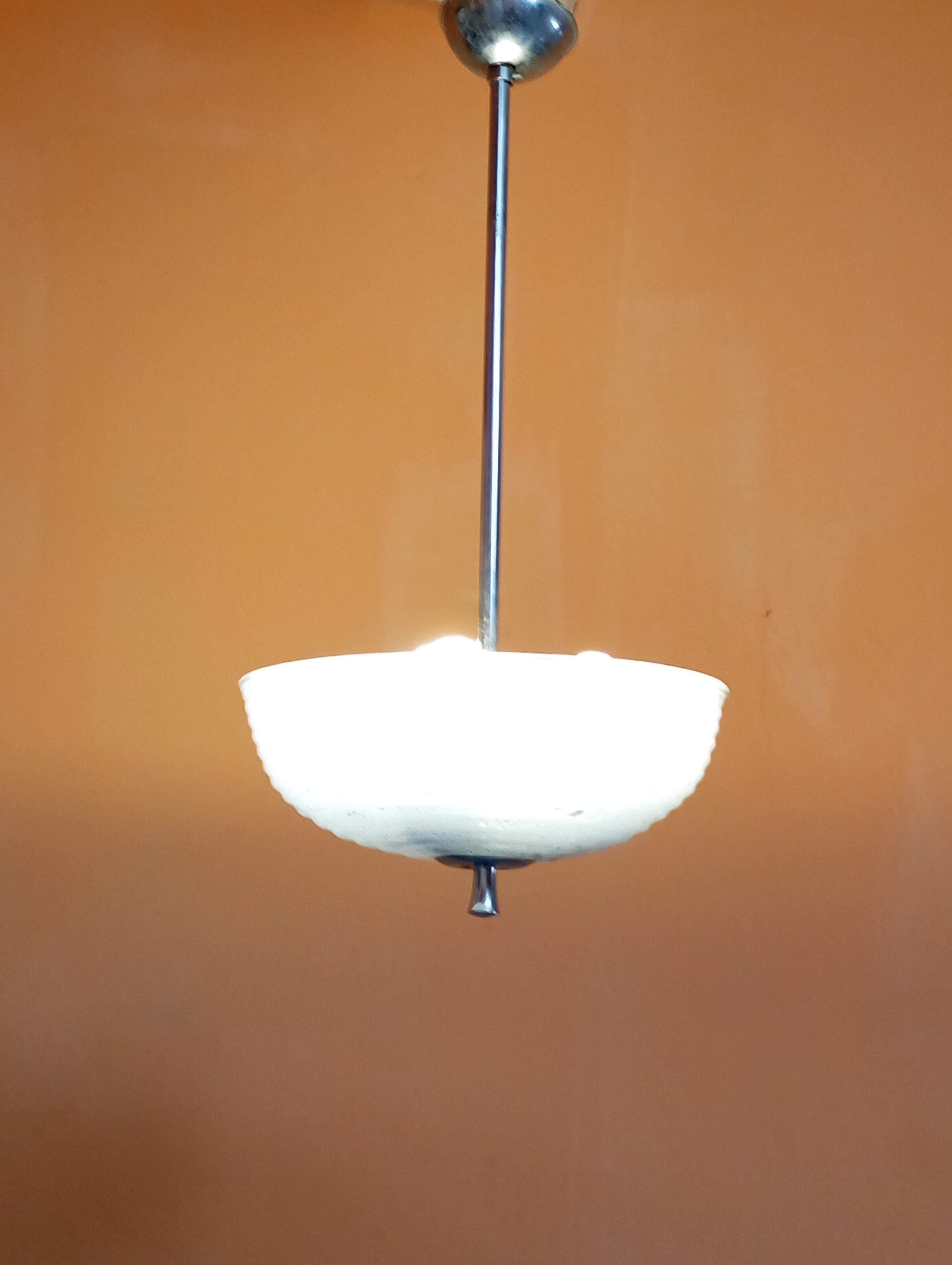 lustre en verre pulegoso celeste de Barovier & Toso, Murano Italie Bon état - En vente à Firenze, FI