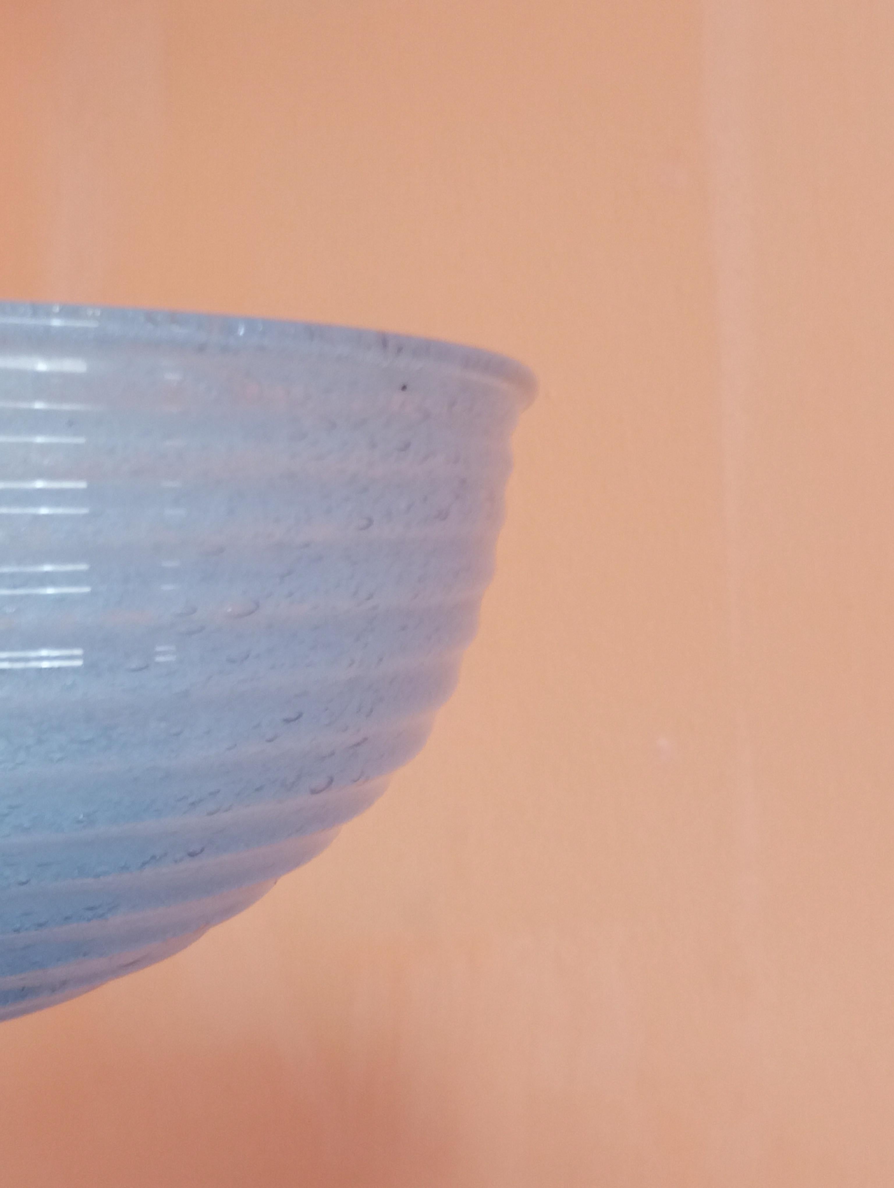 lustre en verre pulegoso celeste de Barovier & Toso, Murano Italie en vente 2